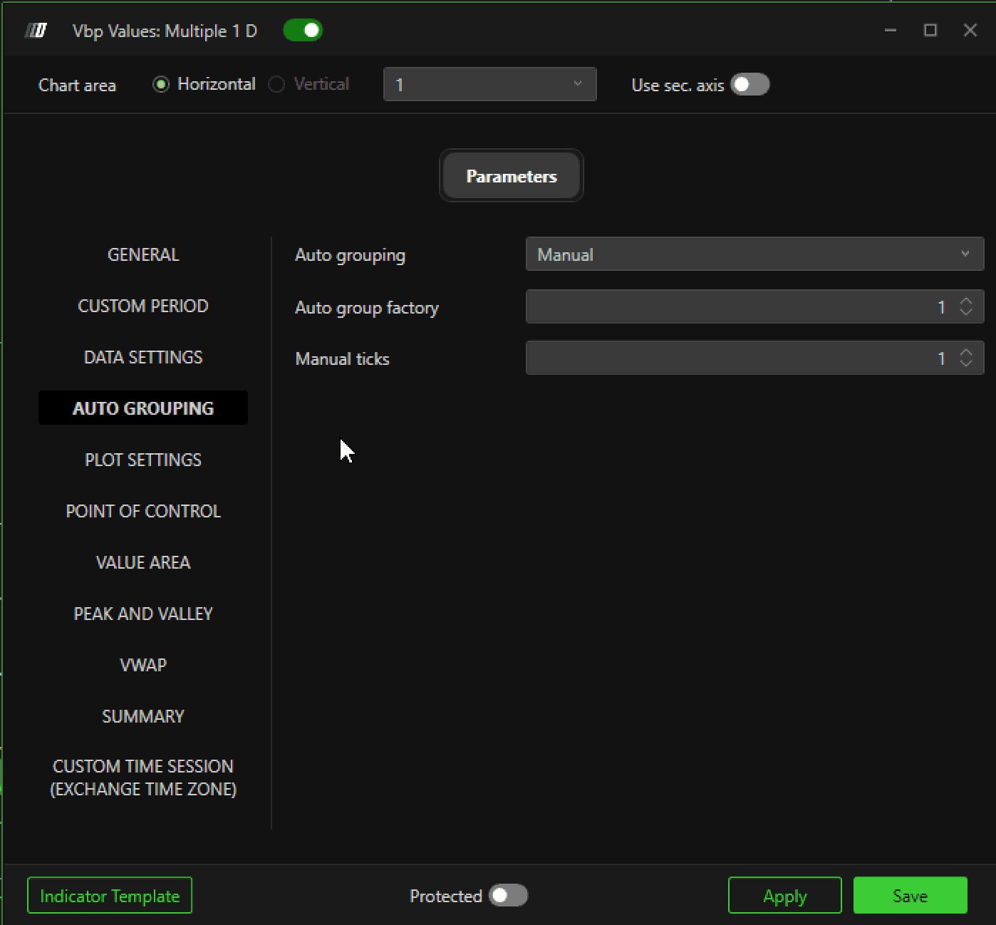 The Data Settings and Auto Grouping tabs.