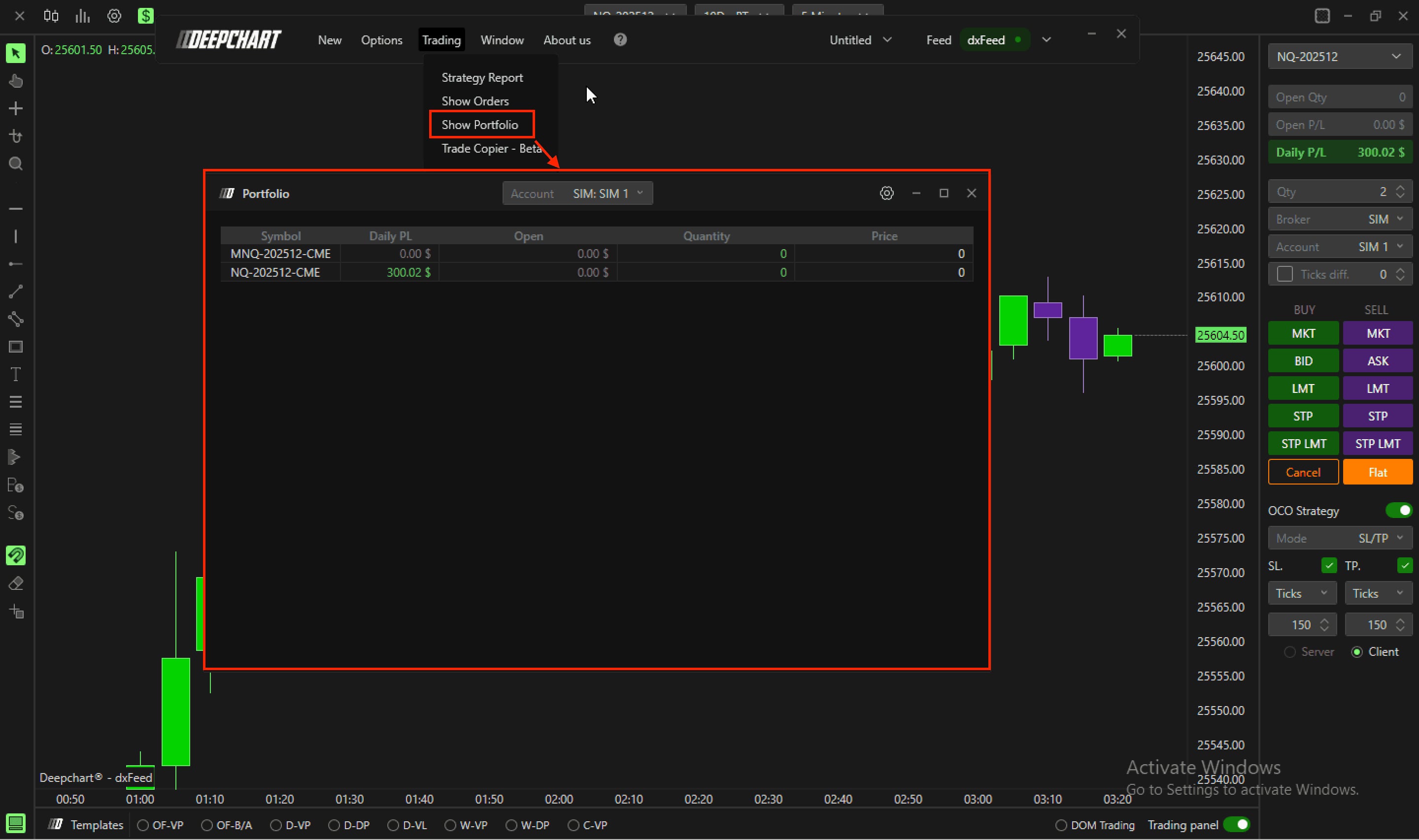 The day's result and open positions of each account, symbol by symbol, in a window worth keeping open during the session.